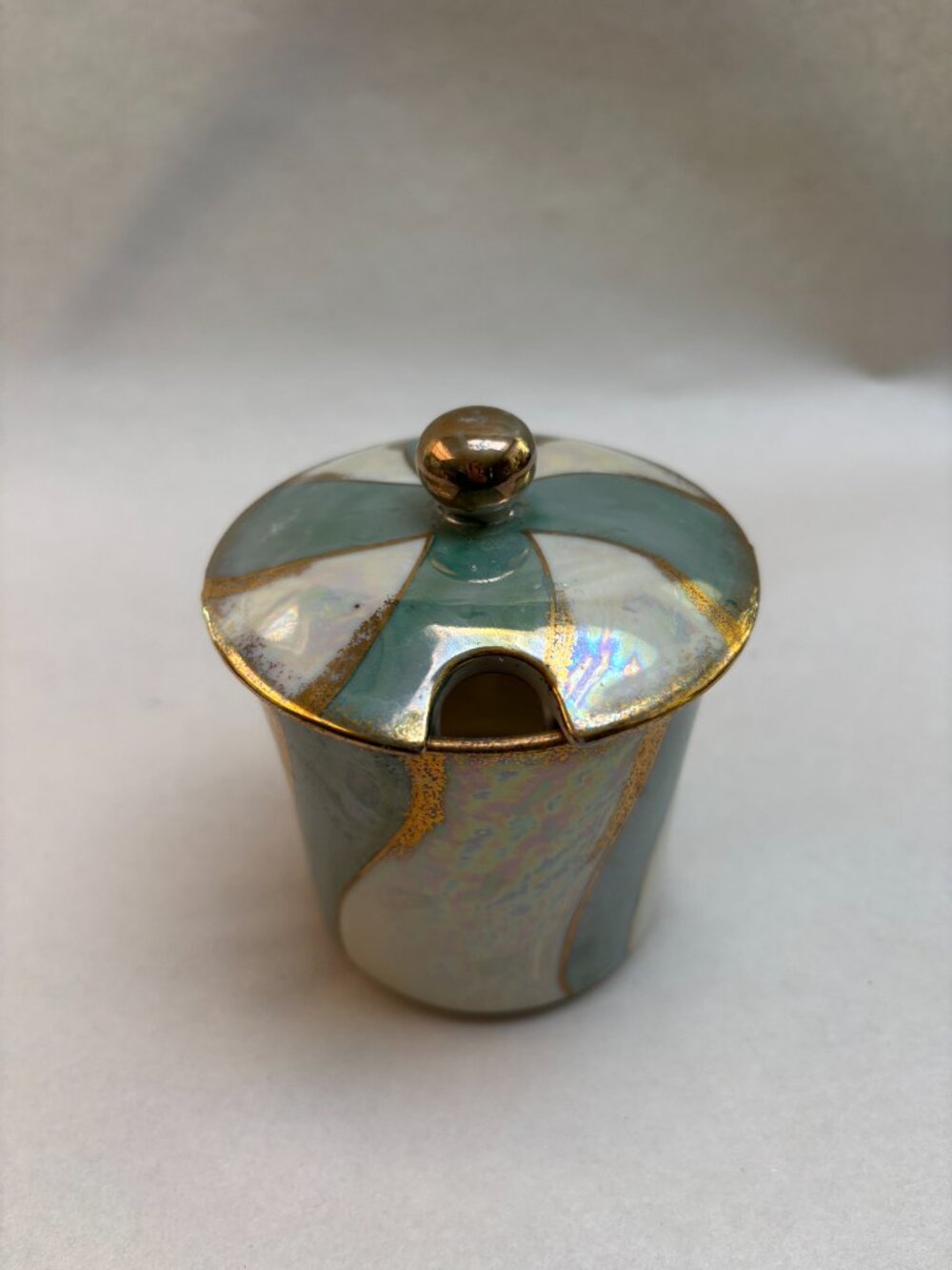Vintage Opalescent Sugar Jar